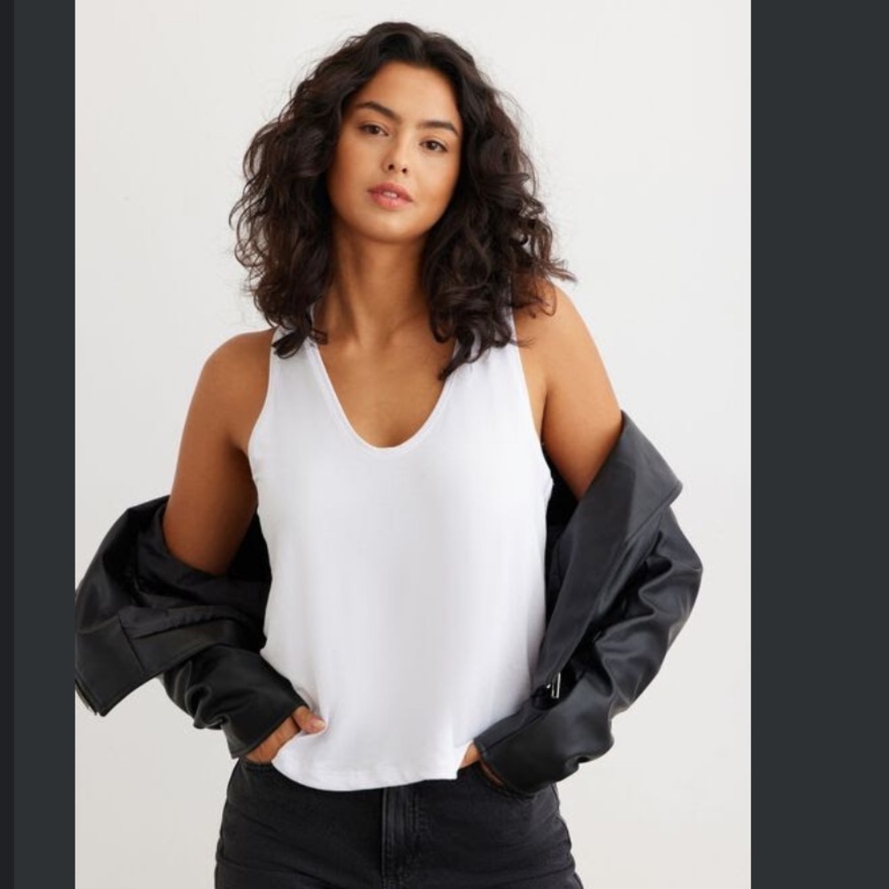 Dynamite Bright White Tank Top